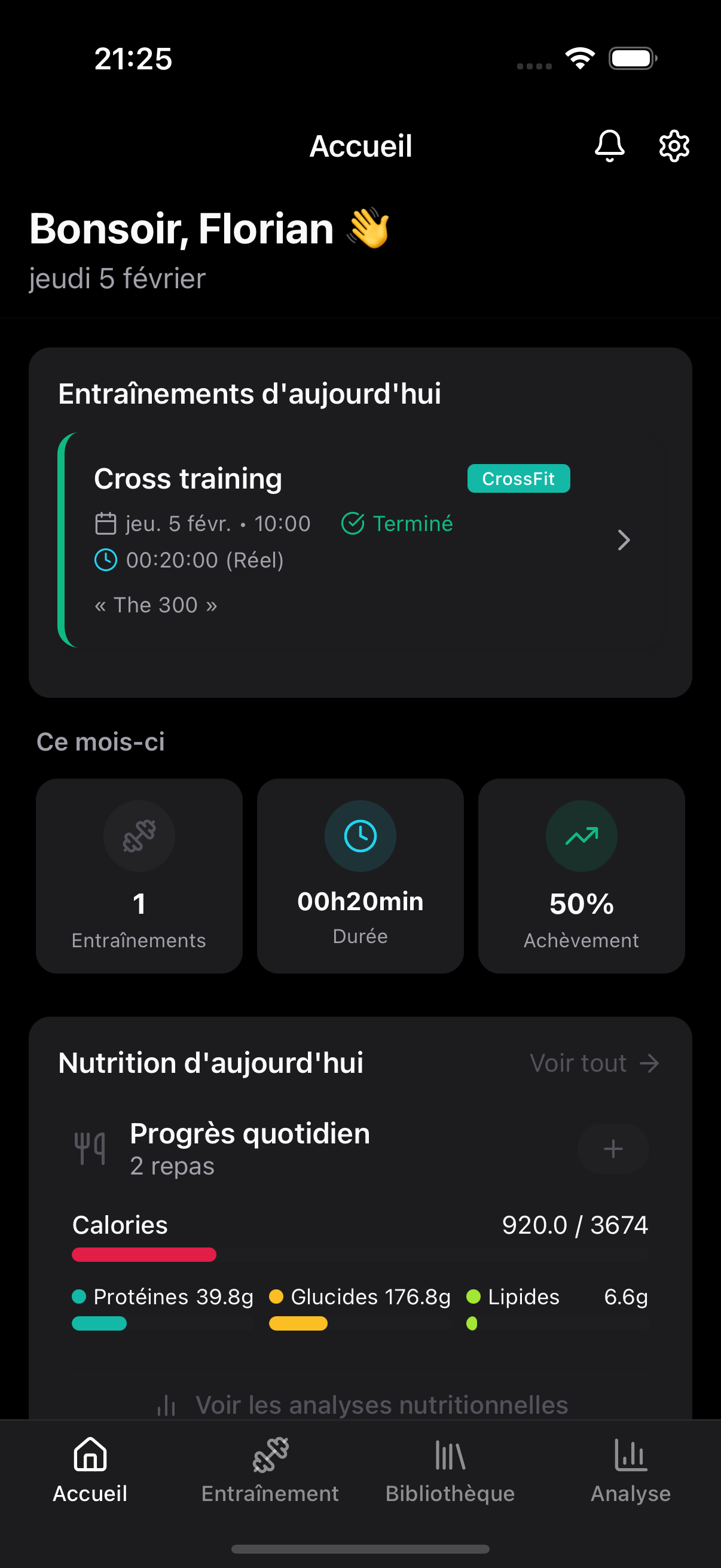 Strifit dashboard